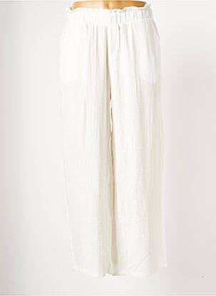 Pantalon droit taille élastique taille normale blanc VERO MODA femme