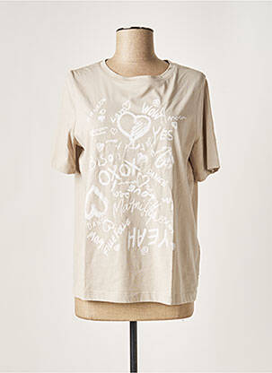 T-shirt beige LUISA CERANO pour femme