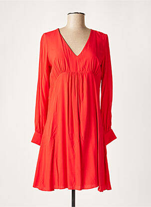 Robe mi-longue manches longues manches longues rouge FRACOMINA femme