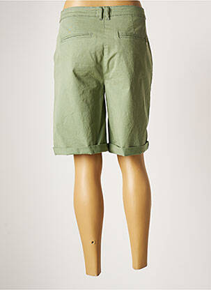 Bermuda tissage popeline taille normale vert FRACOMINA femme