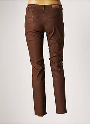 Pantalon slim tissage enduit taille normale marron HOPPY femme