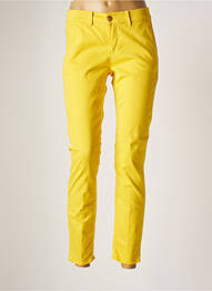 Pantalon 7/8 stretch taille normale jaune HOPPY femme