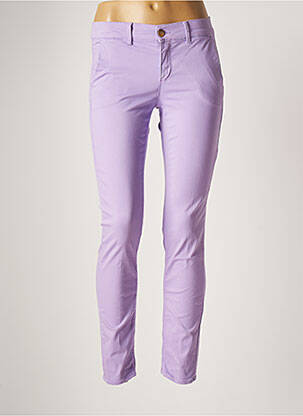 Pantalon 7/8 stretch taille normale violet HOPPY femme