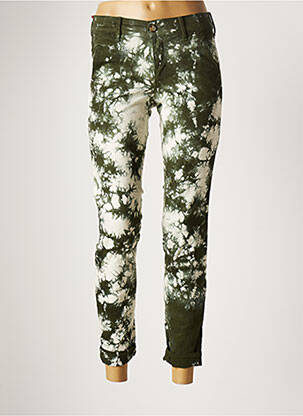 Pantalon 7/8 stretch taille normale vert HOPPY femme