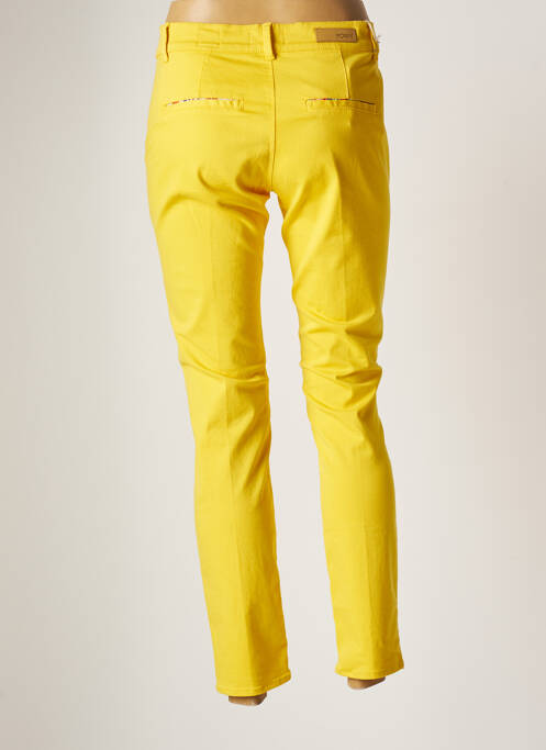 Pantalon 7/8 stretch taille normale jaune HOPPY femme
