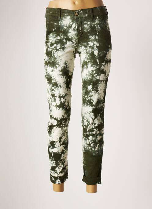 Pantalon 7/8 stretch taille normale vert HOPPY femme