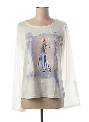 Top stretch manches longues blanc PAUL BRAI femme