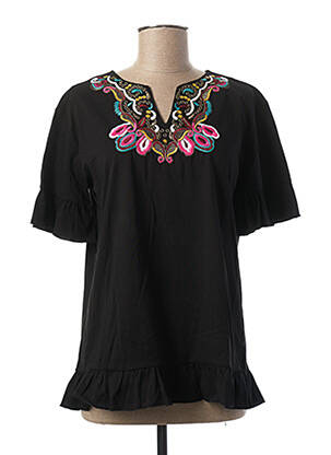 T-shirt manches longues manches longues noir PAUL BRIAL femme