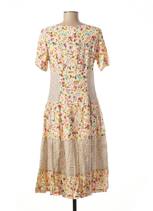 Robe mi-longue jaune PAUL BRIAL pour femme