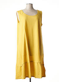 Robe mi-longue sans manche sans manche jaune G!OZE femme