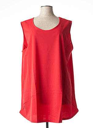 Débardeur stretch sans manche rouge G!OZE femme