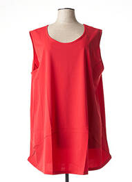 Débardeur stretch sans manche rouge G!OZE femme