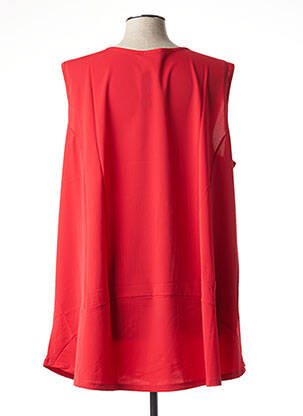 Débardeur stretch sans manche rouge G!OZE femme