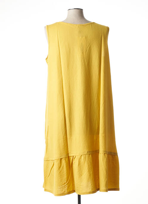 Robe mi-longue sans manche sans manche jaune G!OZE femme