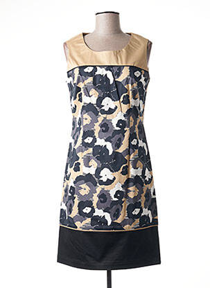 Robe mi-longue sans manche sans manche beige PAUL BRIAL femme