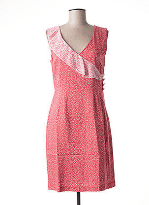 Robe mi-longue sans manche sans manche rouge PAUL BRIAL femme