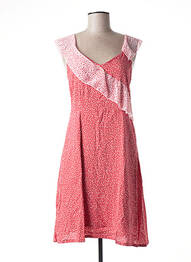 Robe mi-longue fermeture zippée au dos fines bretelles rouge PAUL BRIAL femme