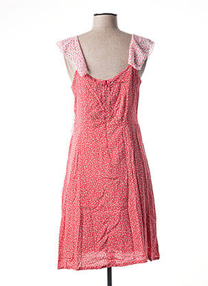 Robe mi-longue fermeture zippée au dos fines bretelles rouge PAUL BRIAL femme