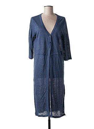 Gilet manches longues manches 3/4 bleu PAUL BRIAL femme