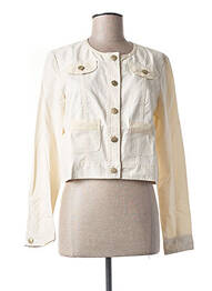 Veste casual col rond beige PAUL BRIAL femme