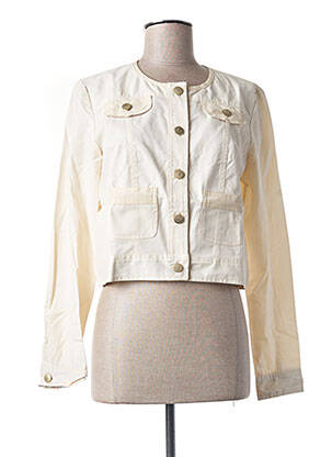 Veste casual col rond beige PAUL BRIAL femme