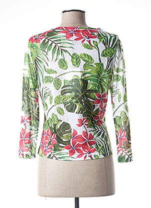 Gilet manches longues col rond vert PAUL BRIAL femme