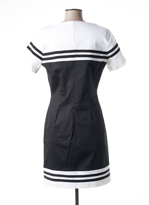 Robe courte fermeture zippée au dos manches courtes noir PAUL BRIAL femme