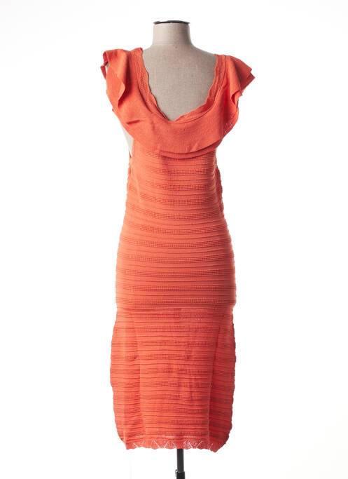 Robe mi-longue orange PAUL BRIAL pour femme