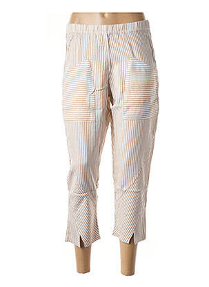 Pantacourt coupe droite beige G!OZE femme