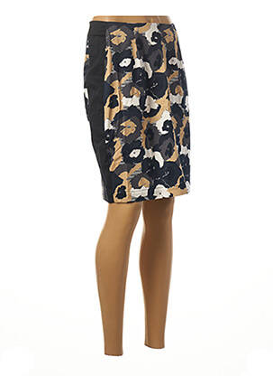 Jupe mi-longue stretch bleu PAUL BRIAL femme