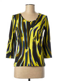 T-shirt imprimé fantaisie manches 3/4 vert PAUL BRIAL femme