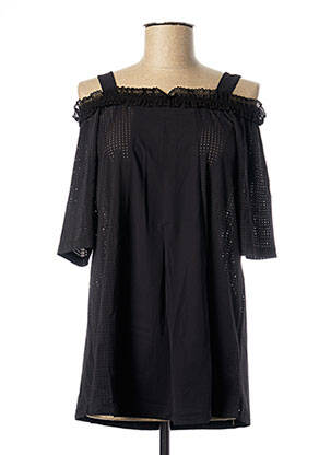 Tunique manches longues coupe fluide noir G!OZE femme