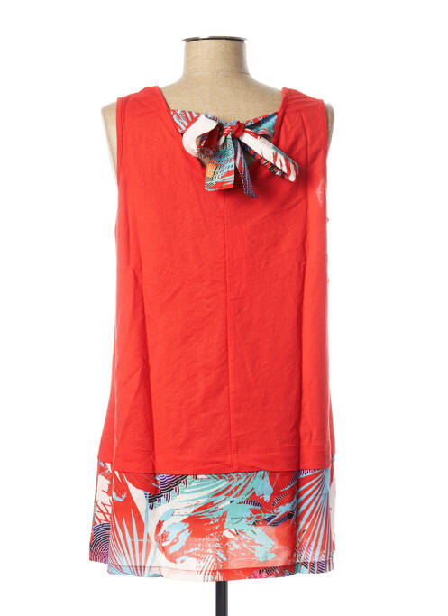 Débardeur stretch sans manche rouge G!OZE femme