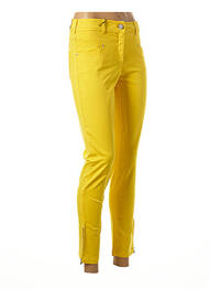 Pantalon droit stretch taille normale jaune PAUL BRIAL femme