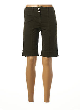 Bermuda coupe droite taille normale vert PAUL BRIAL femme