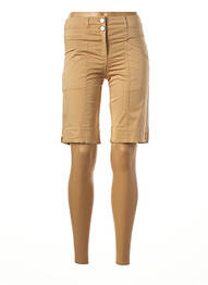 Bermuda coupe droite taille normale beige PAUL BRIAL femme