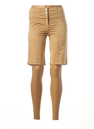 Bermuda coupe droite taille normale beige PAUL BRIAL femme