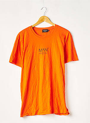 T-shirt orange BOOHOO pour homme