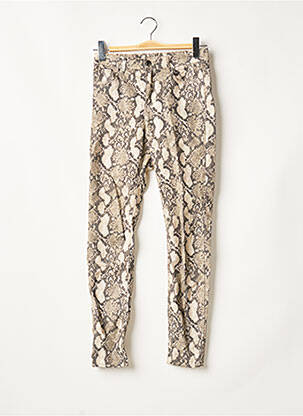 Pantalon 7/8 stretch taille normale beige H&M femme