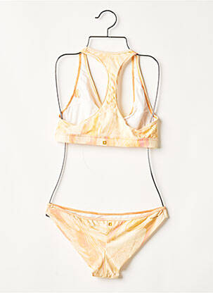 Maillot de bain 2 pièces stretch brassieres orange OLAIAN femme