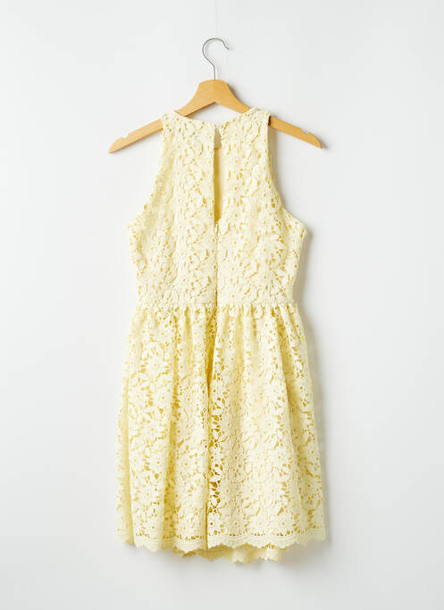 Robe courte coupe évasée sans manche jaune ZARA femme