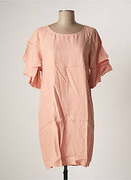 Robe courte manches courtes manches courtes rose MINIMUM femme