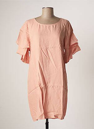 Robe courte manches courtes manches courtes rose MINIMUM femme