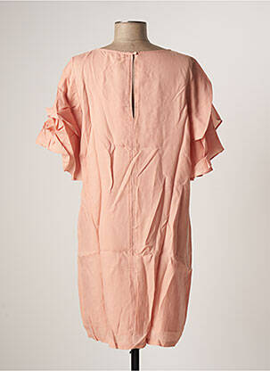 Robe courte coupe fluide manches courtes rose MINIMUM femme