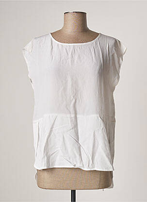 Blouse légère et transparente manches courtes blanc MINIMUM femme