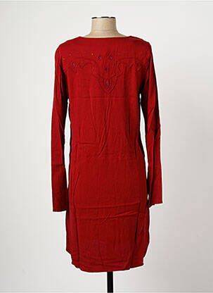 Robe mi-longue manches longues manches longues rouge SCOTCH & SODA femme
