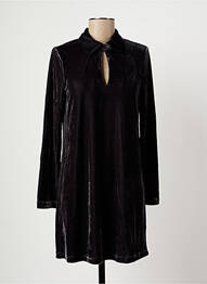 Robe courte manches longues manches longues noir CHARLISE femme