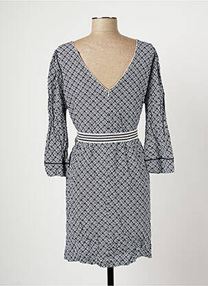 Robe mi-longue manches longues manches longues bleu SUNCOO femme