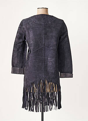 Manteau long sans capuche sans capuche bleu MINIMUM femme