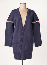 Gilet manches longues stretch bleu SUNCOO femme